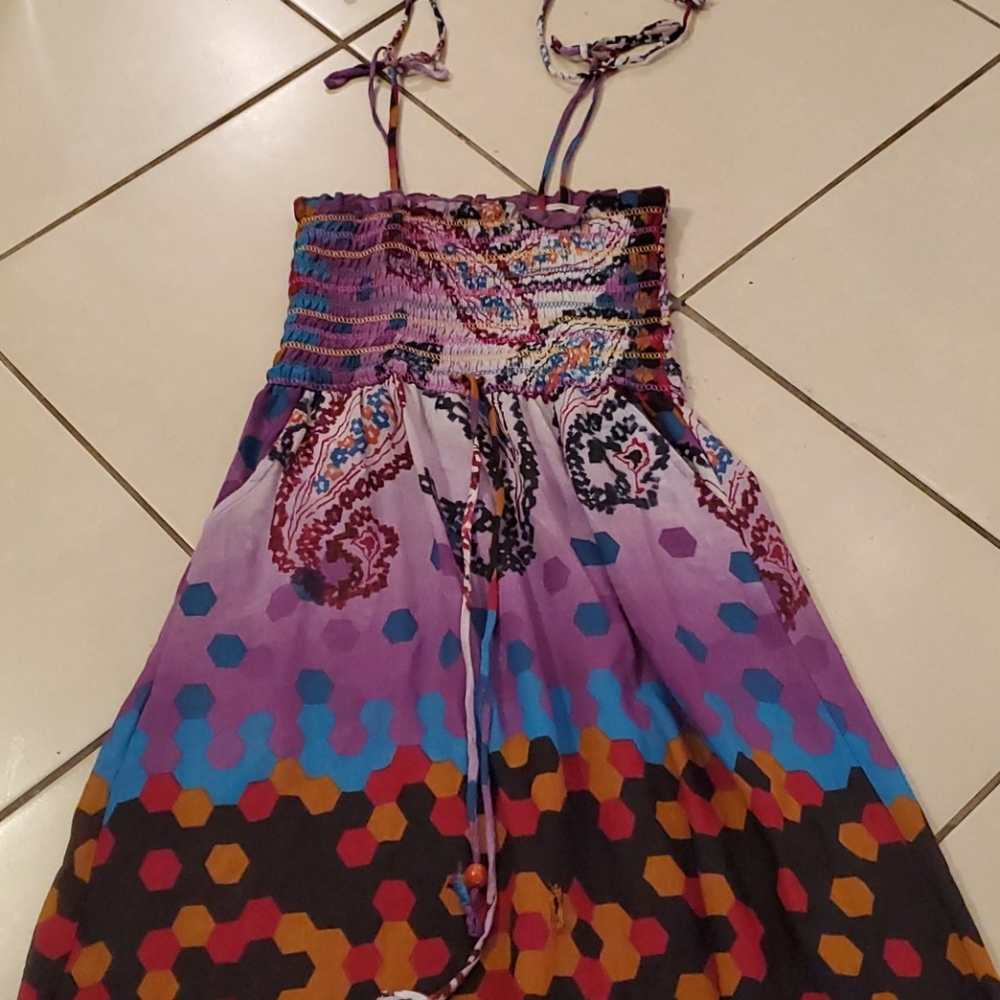 **7 for $25  Boho spaghetti strap maxi dress..